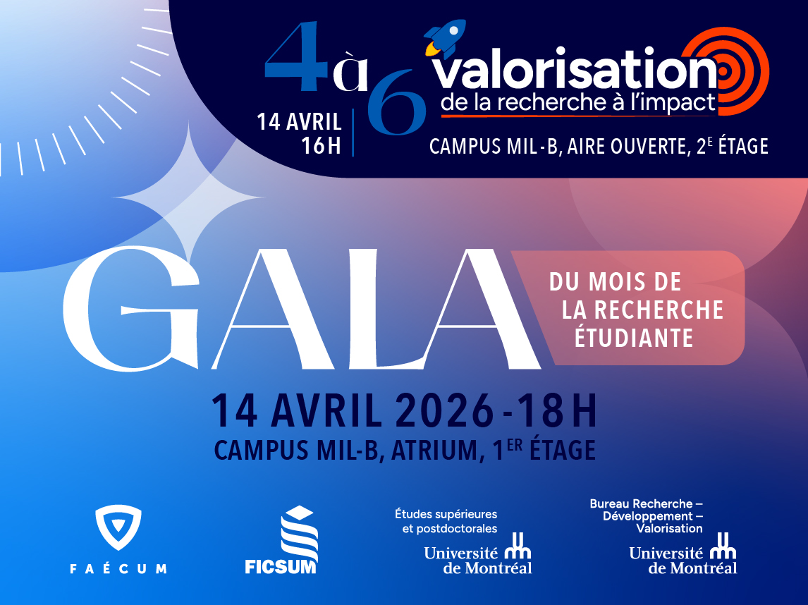 Gala de clôture du Mois de la recherche étudiante (MRE) 2026