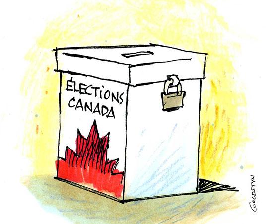 Bureaux de vote sur le campus